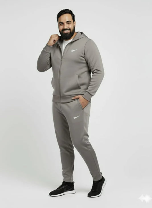 Gery colour solid hoodie